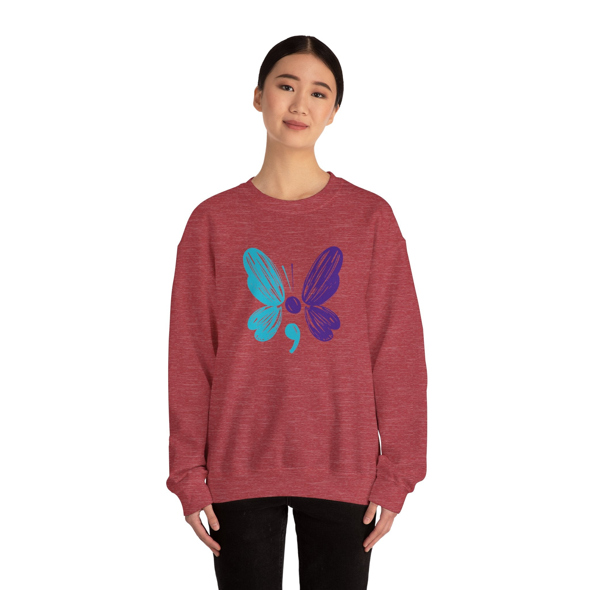 Butterfly Hero Suicide Prevention Crewneck Sweatshirt
