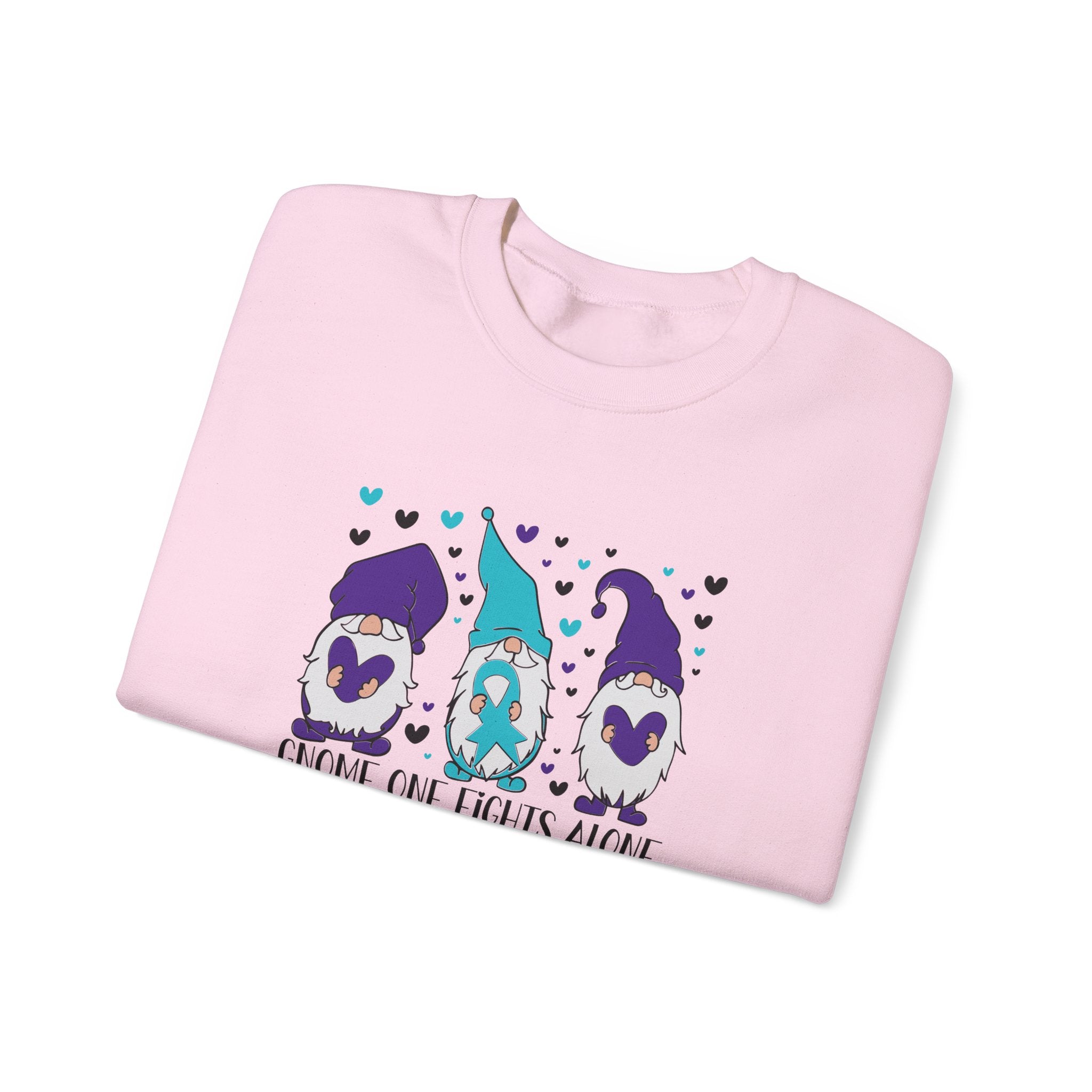 Gnome One Fights Alone- Suicide Prevention Crewneck Sweatshirt