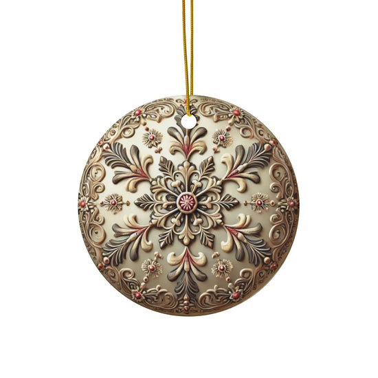Subtle Color Vintage Snowflake Ornament