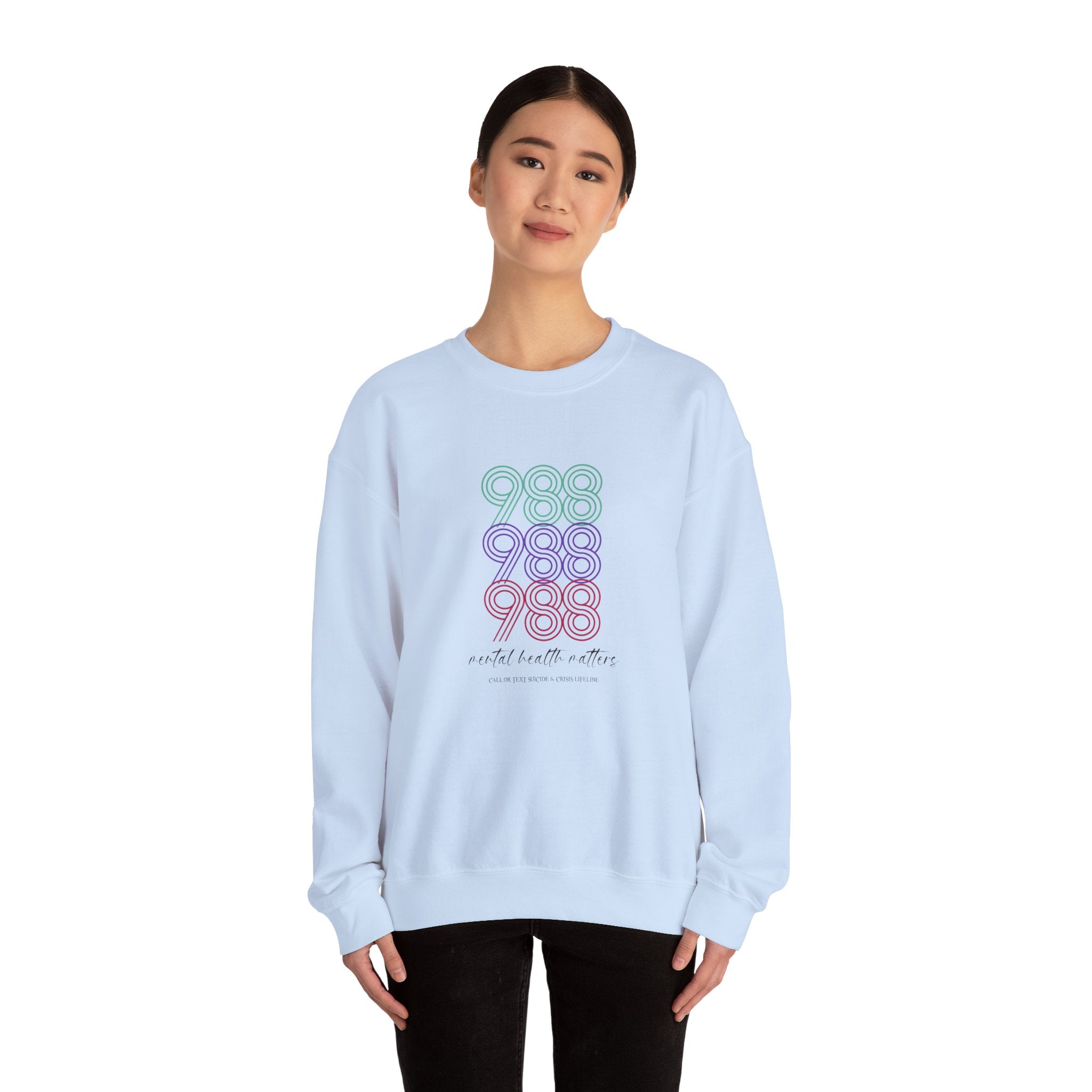 988 Suicide Prevention Crewneck Sweatshirt