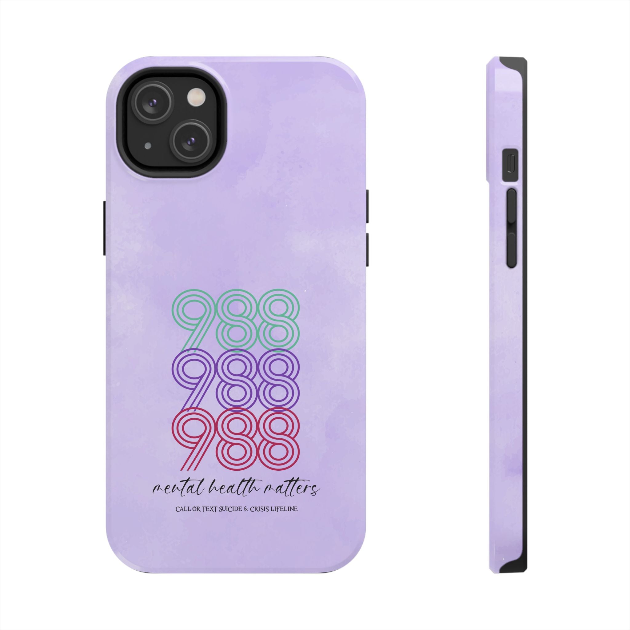 988 Light Purple Suicide Awareness Phone Case