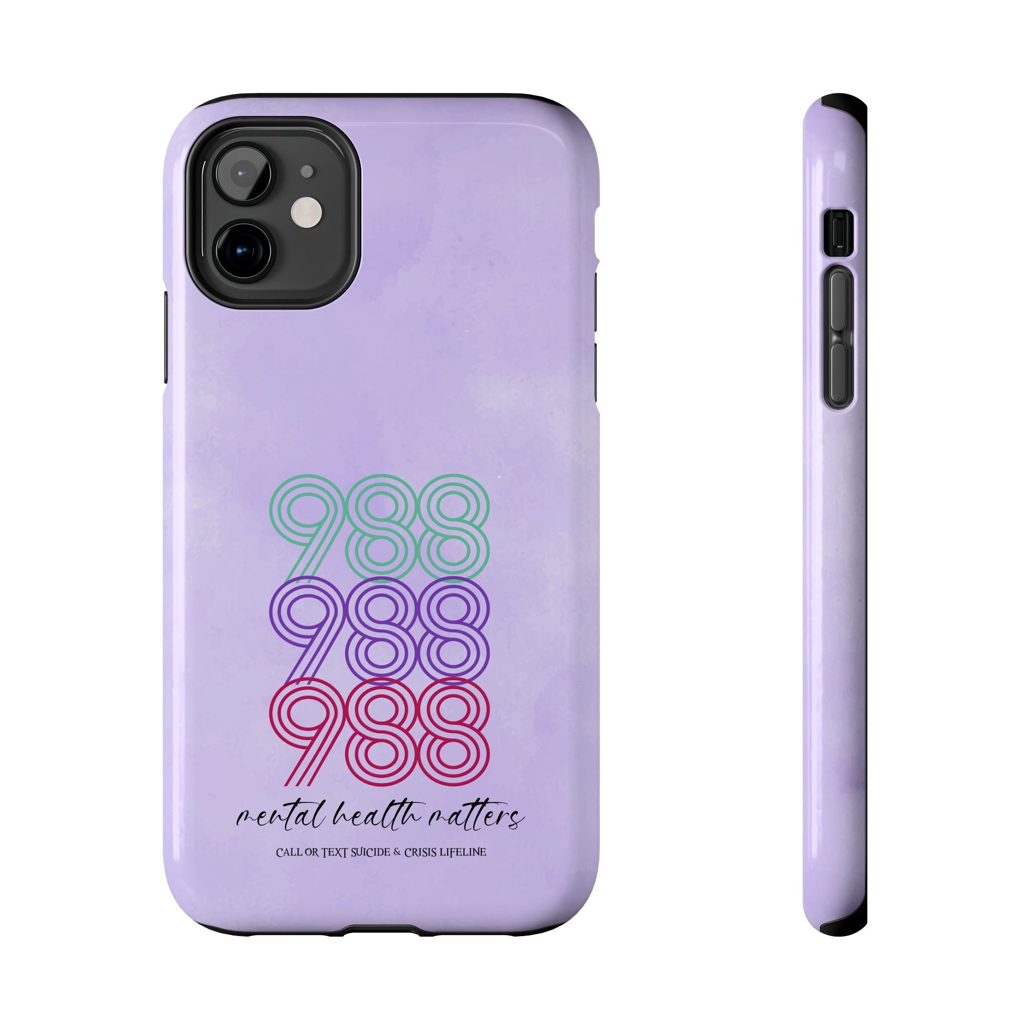 988 Light Purple Suicide Awareness Phone Case