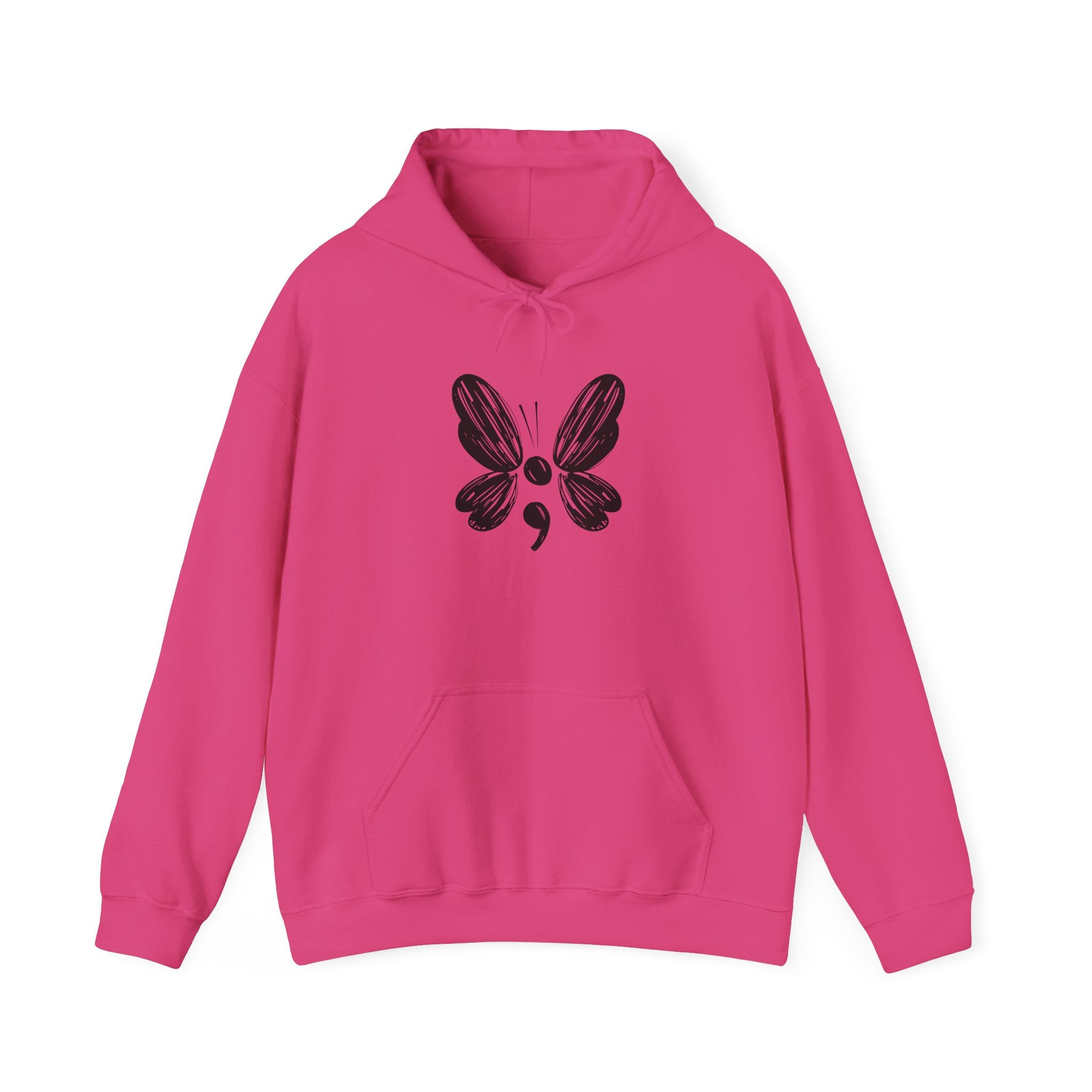 Suicide Prevention Butterfly Black Hooded Sweatshirt