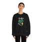 Crewneck sweatshirt designed for suicide prevention awareness, promoting mental health and support.