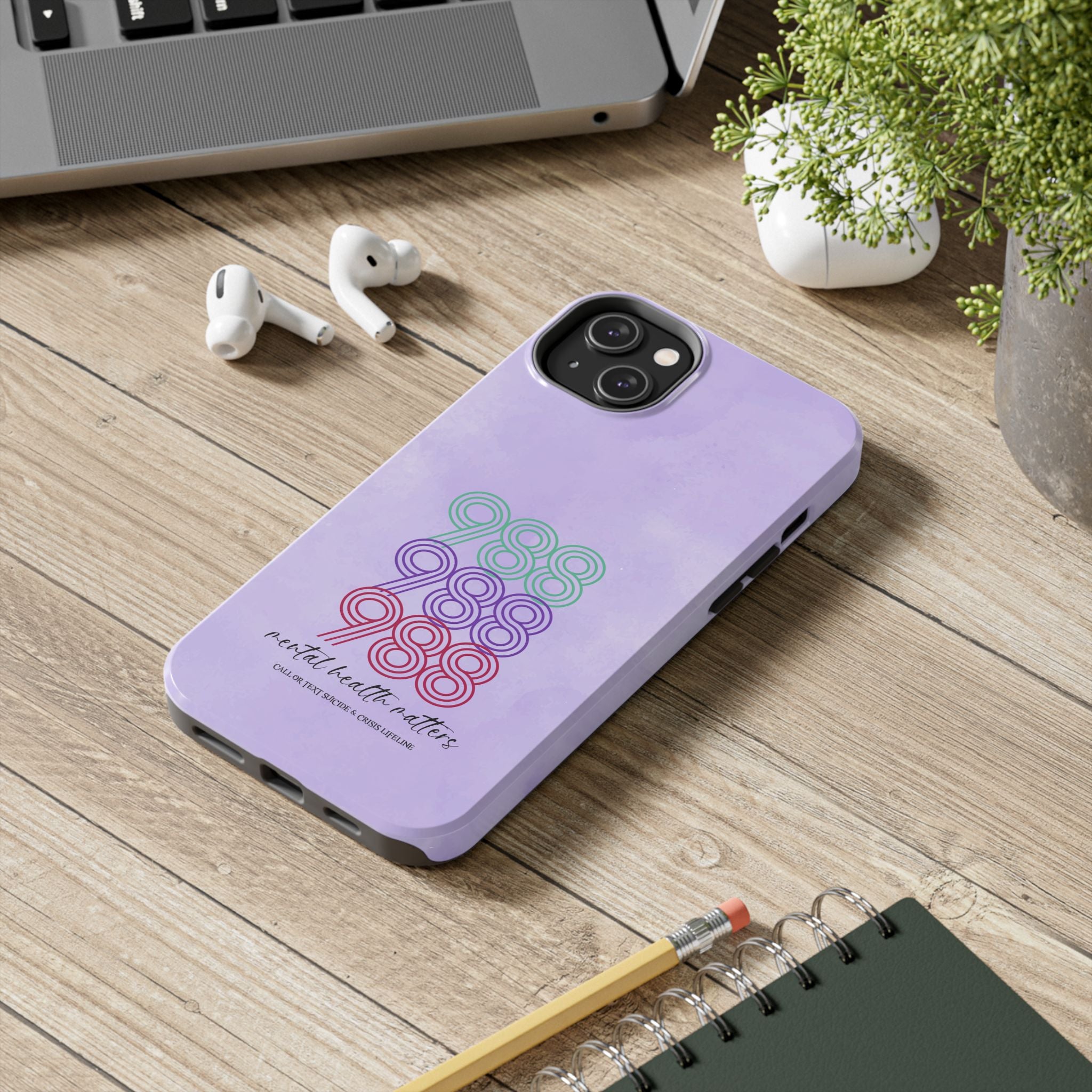 988 Light Purple Suicide Awareness Phone Case