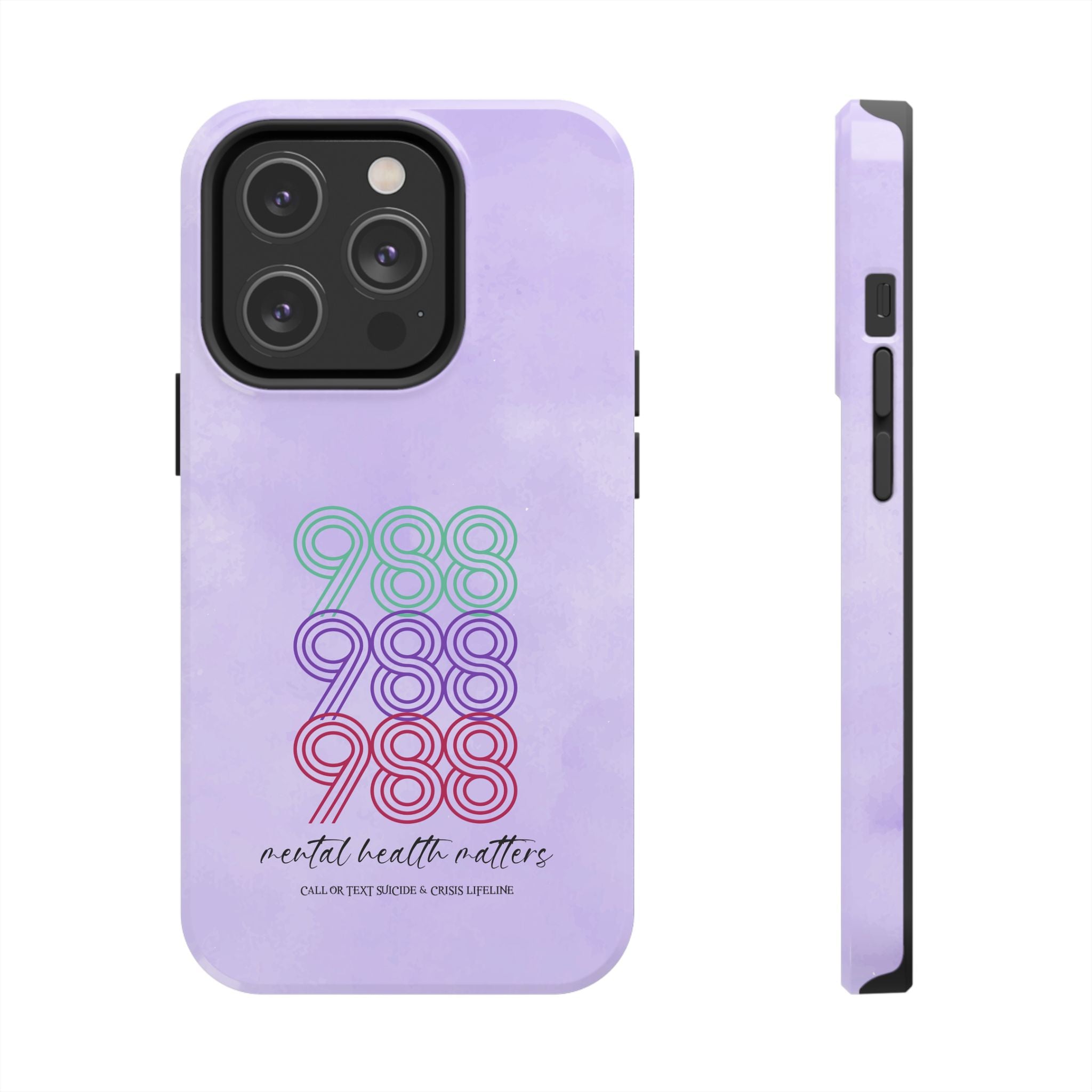 988 Light Purple Suicide Awareness Phone Case
