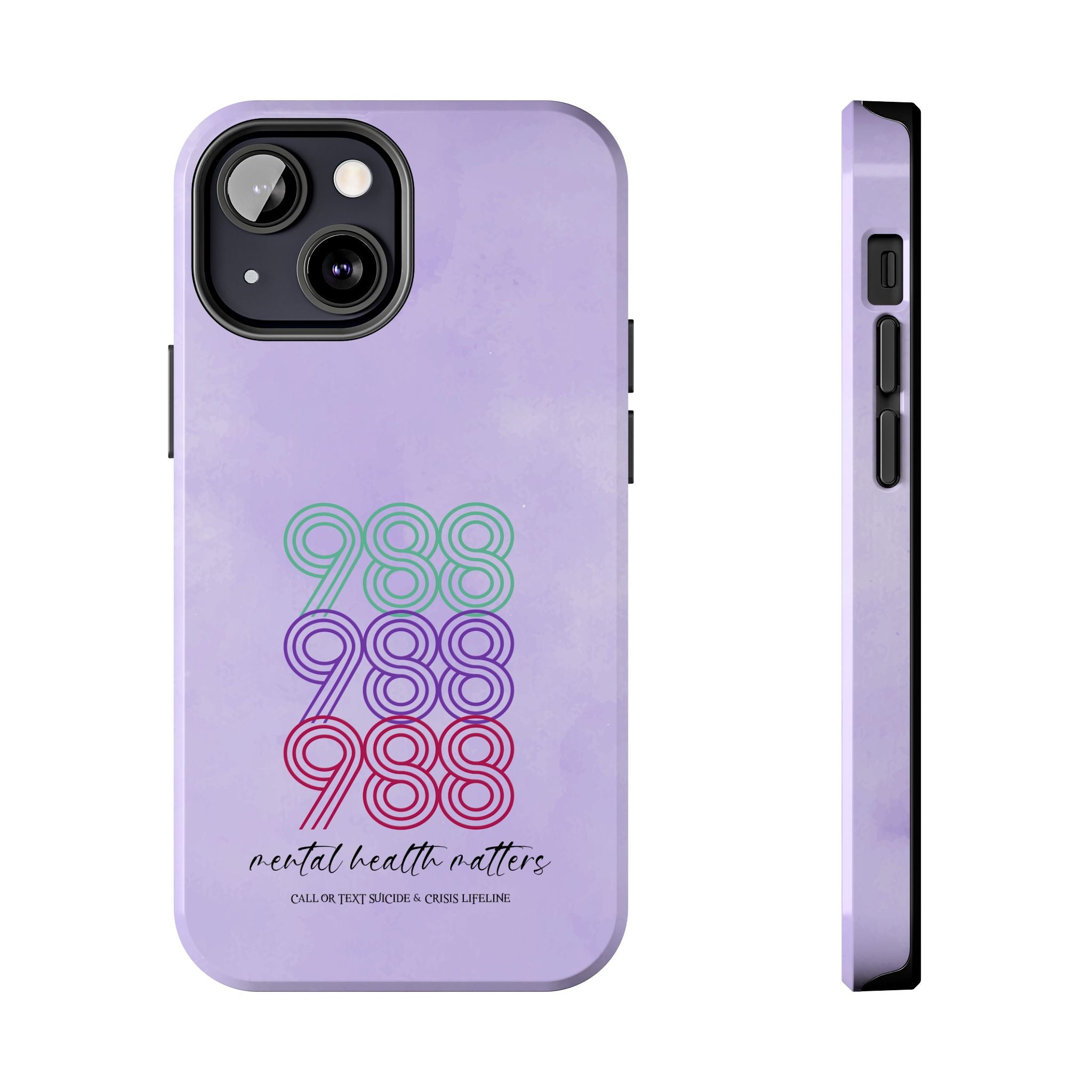988 Light Purple Suicide Awareness Phone Case