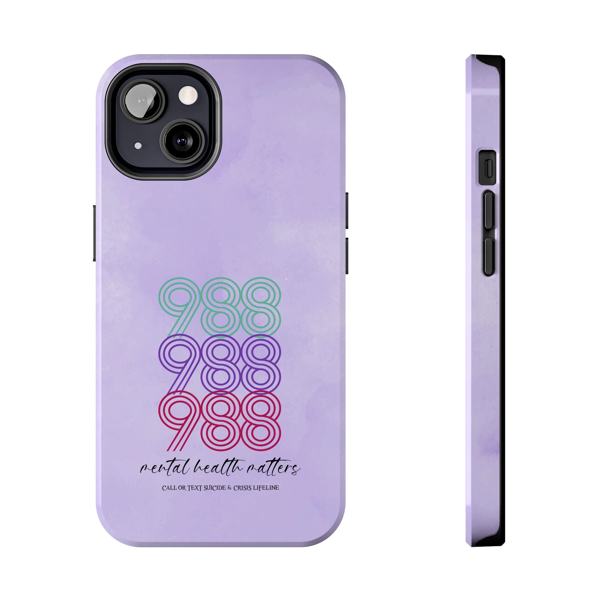 988 Light Purple Suicide Awareness Phone Case