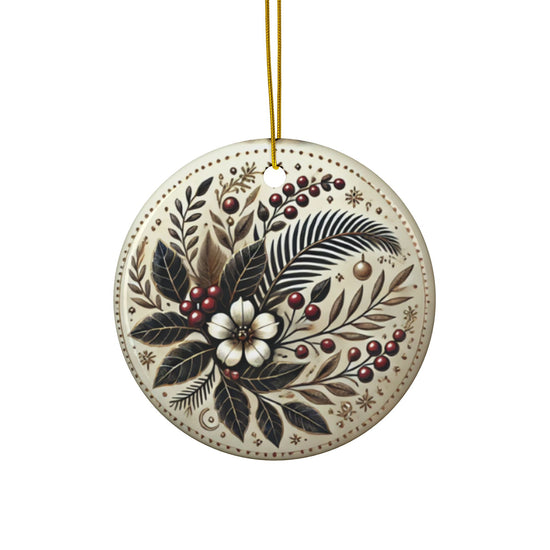Timeless Floral Holiday Ornament
