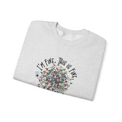 "I'm Fine, This Is Fine" Crewneck Sweatshirt