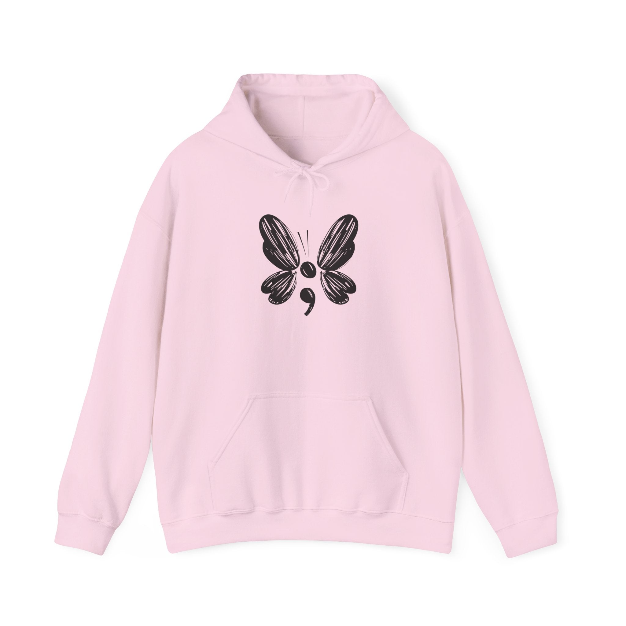 Suicide Prevention Butterfly Black Hooded Sweatshirt