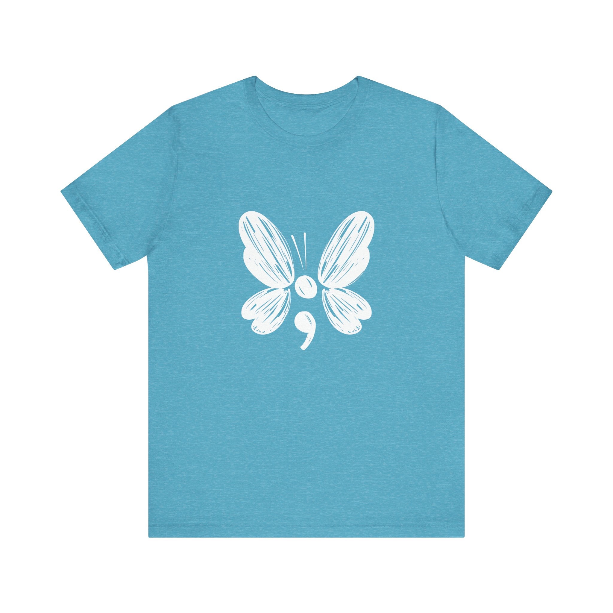 Suicide Prevention Butterfly White Jersey Tee