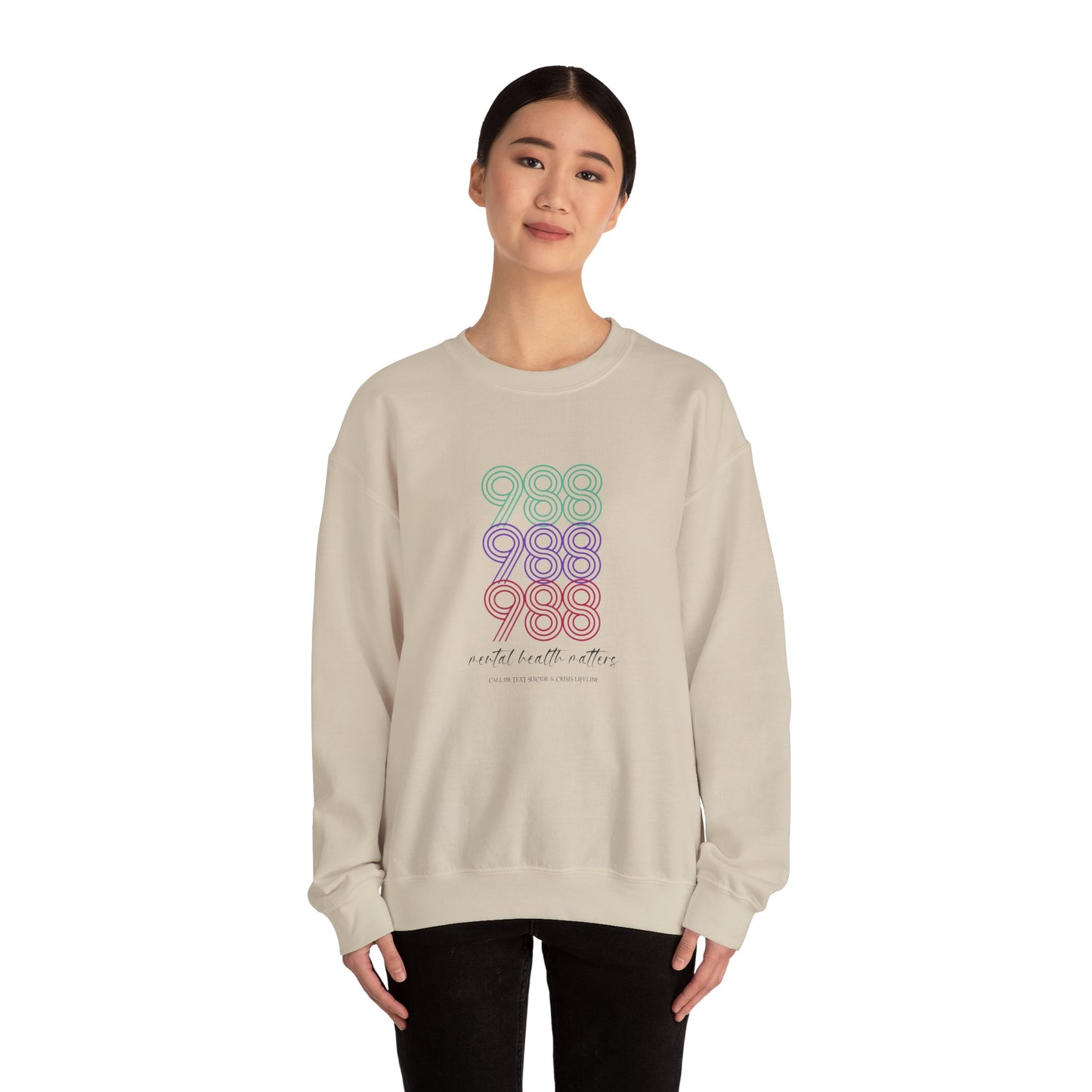 988 Suicide Prevention Crewneck Sweatshirt