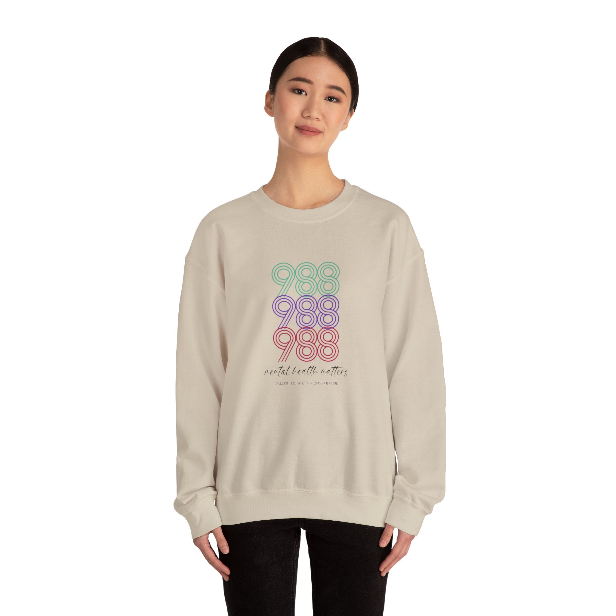 988 Suicide Prevention Crewneck Sweatshirt