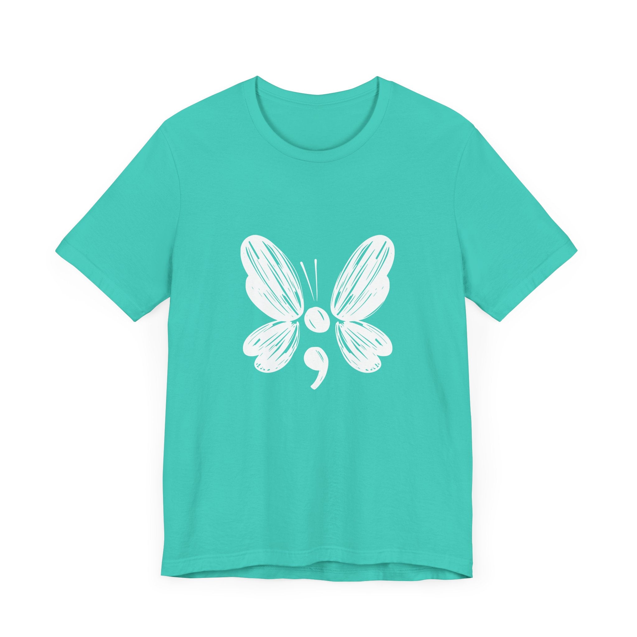 Suicide Prevention Butterfly White Jersey Tee