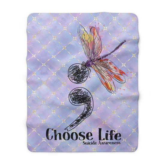 Choose Life Sherpa Fleece Blanket