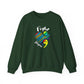 Crewneck sweatshirt designed for suicide prevention awareness, promoting mental health and support.
