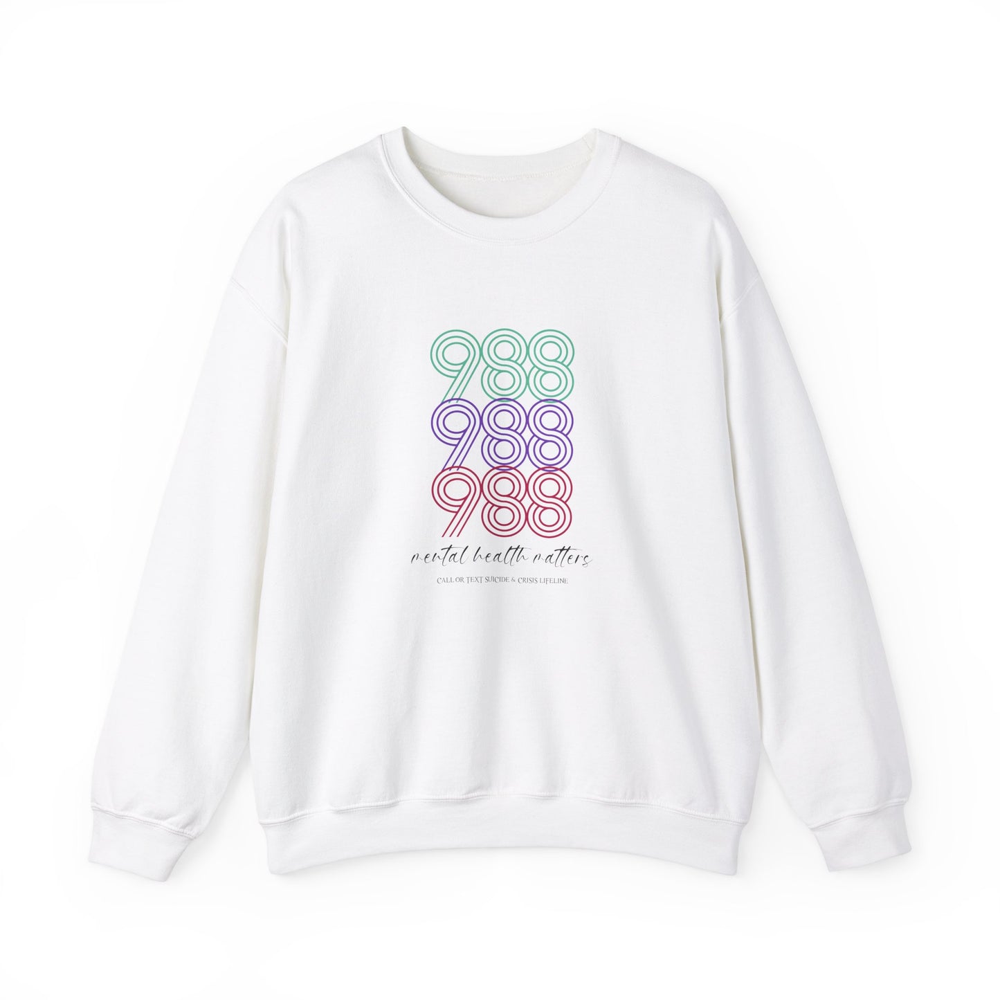 988 Suicide Prevention Crewneck Sweatshirt
