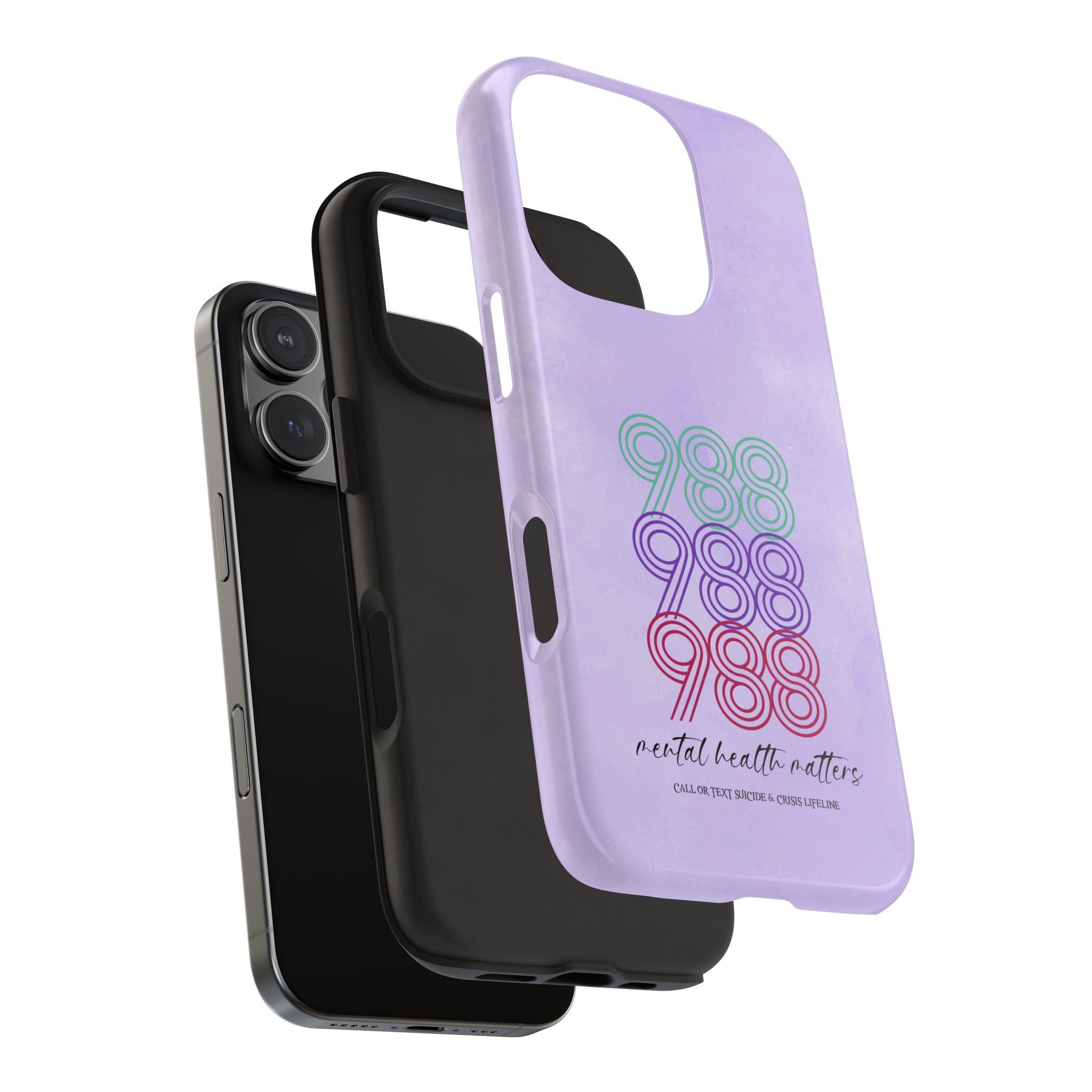 988 Light Purple Suicide Awareness Phone Case