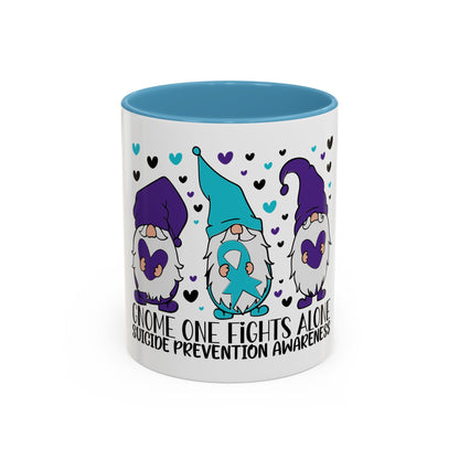 Gnome Fights Alone - Suicide Prevention Awareness Mug