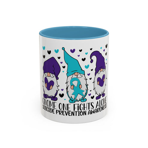 Gnome Fights Alone - Suicide Prevention Awareness Mug