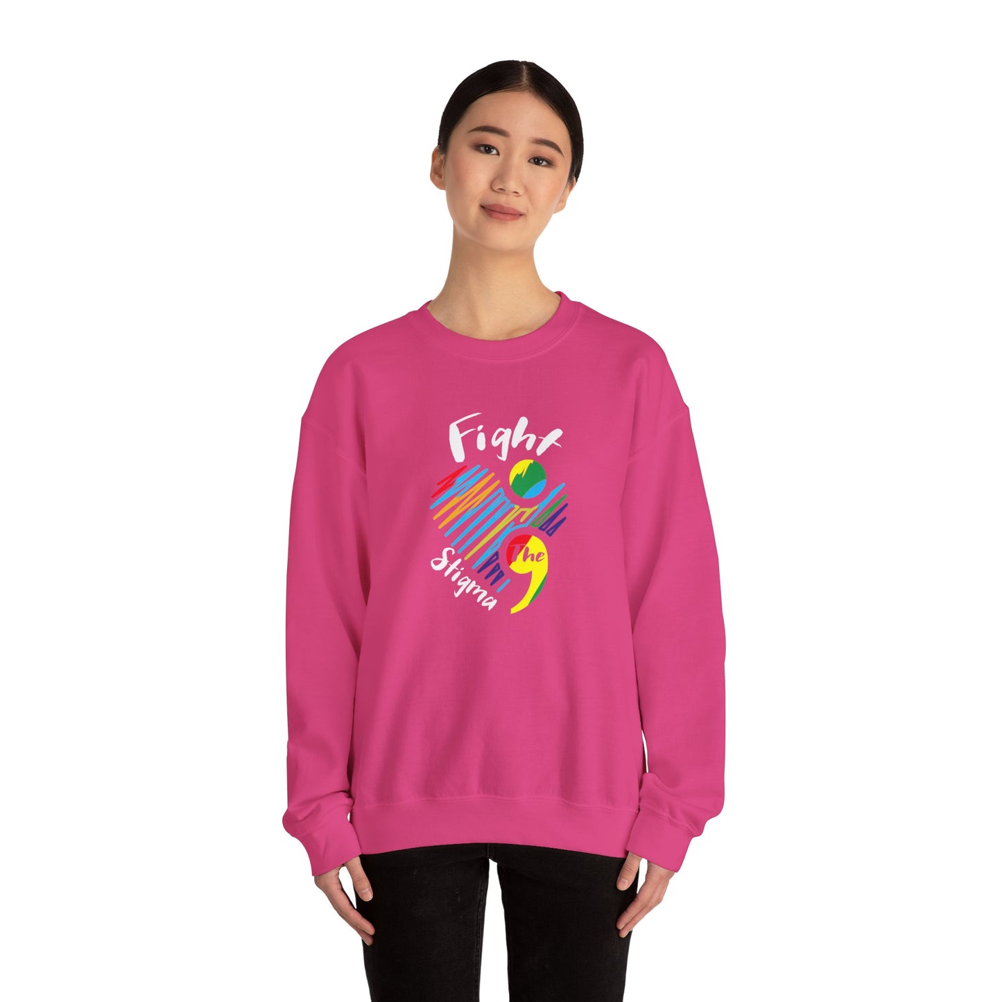 Fight the Stigma Heart Crewneck Sweatshirt