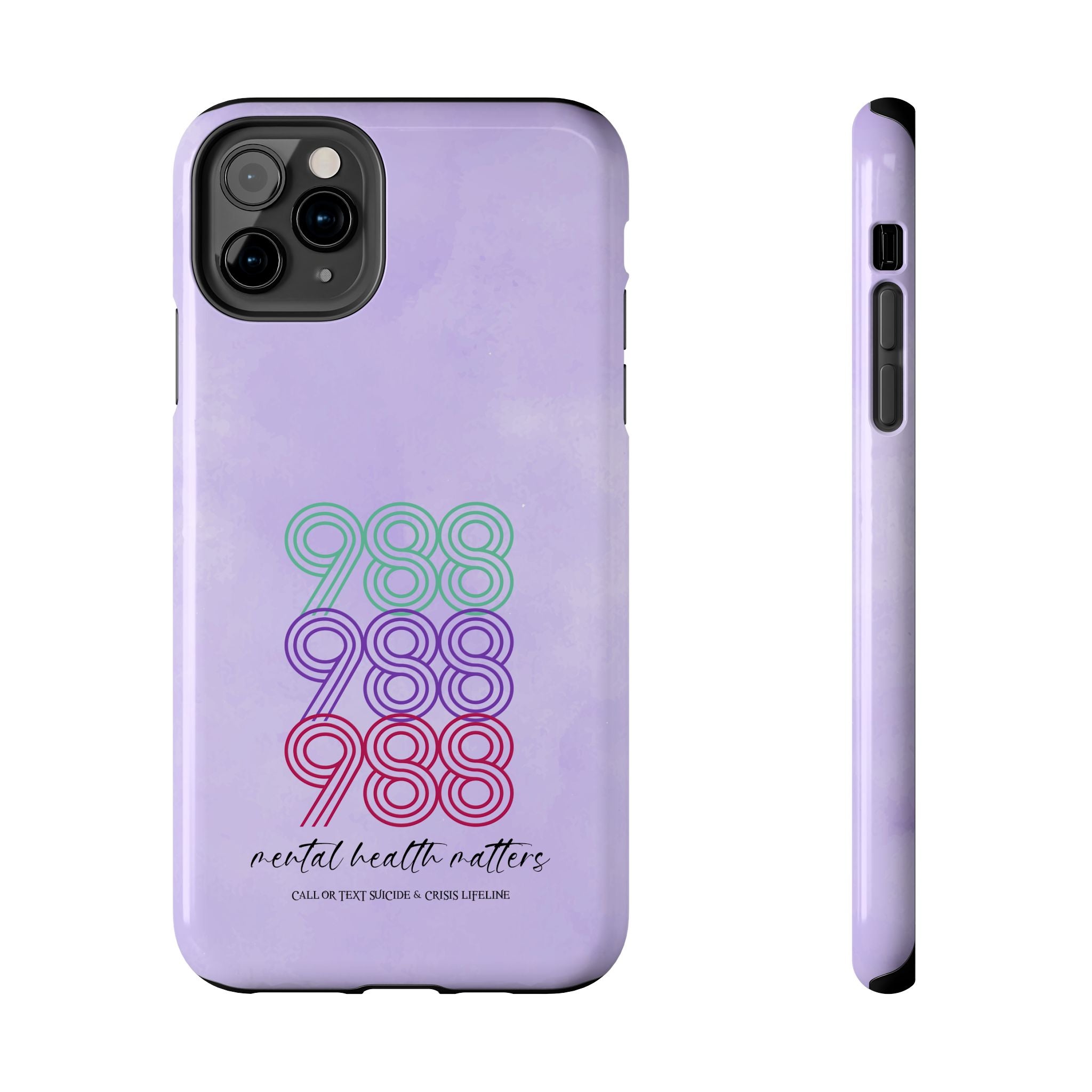 988 Light Purple Suicide Awareness Phone Case