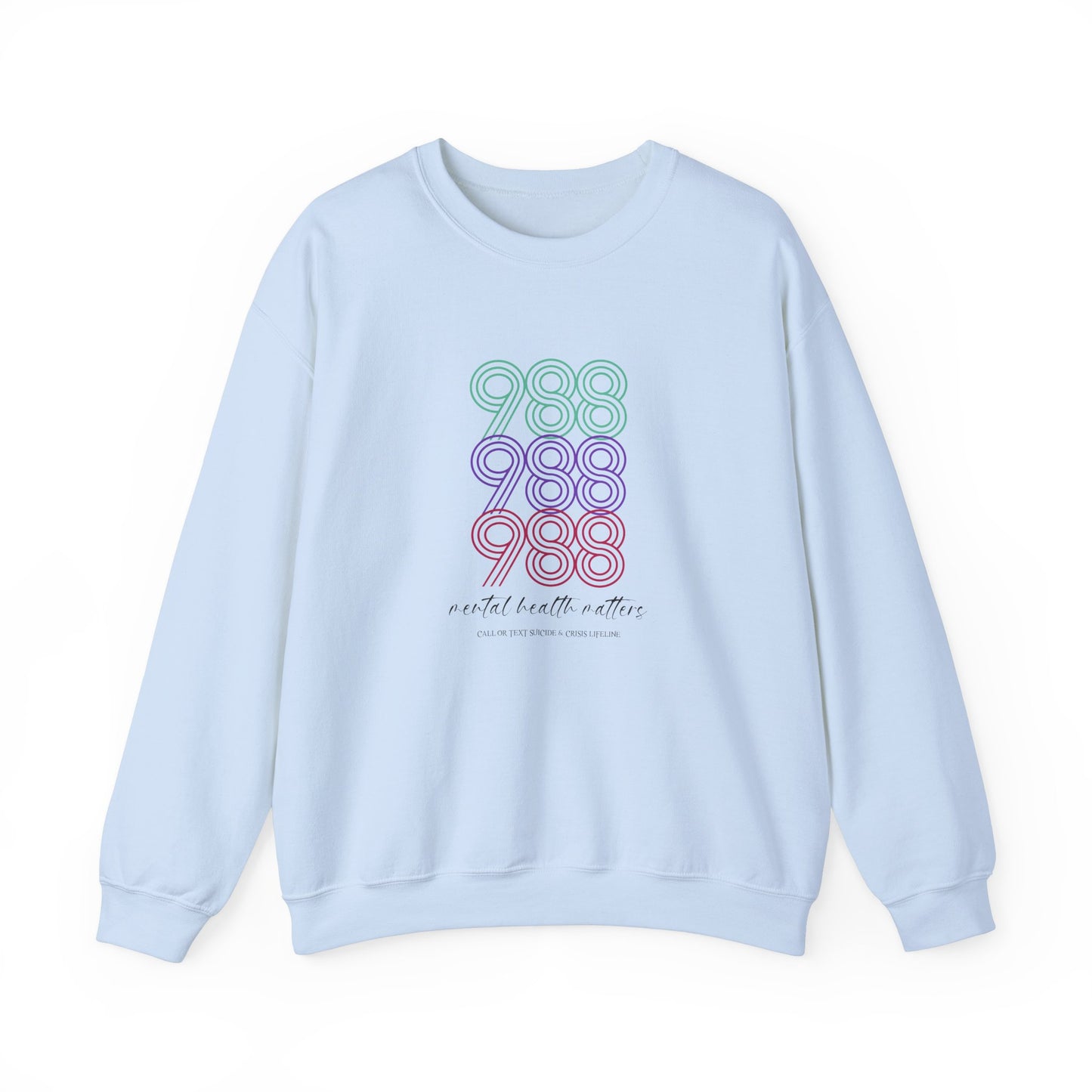 988 Suicide Prevention Crewneck Sweatshirt