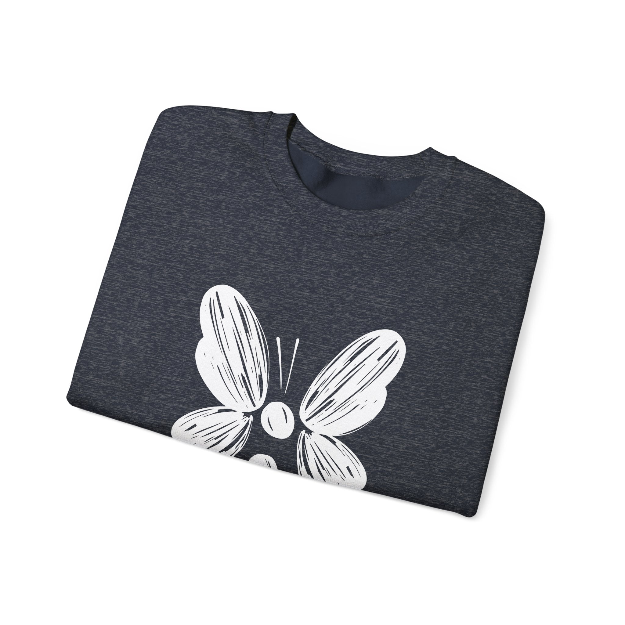 Suicide Prevention White Butterfly Crewneck Sweatshirt