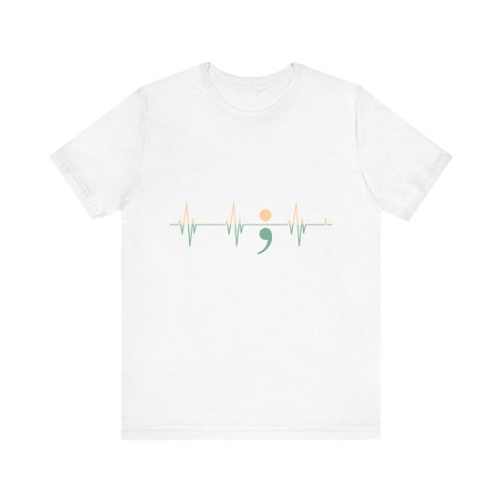Heartbeats of Hope Semi-Colon Jersey Tee