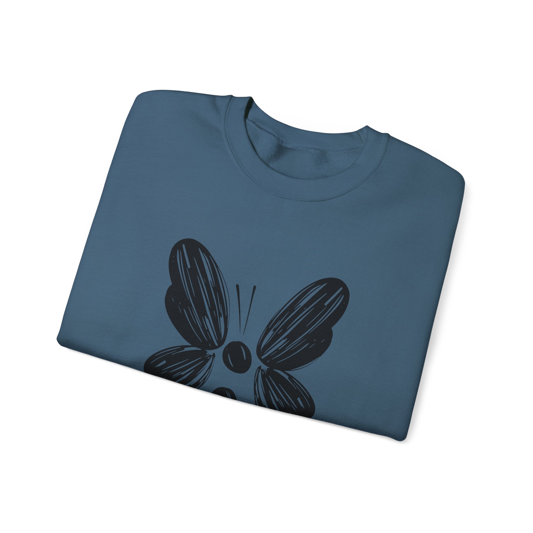 Suicide Prevention Black Butterfly Crewneck Sweatshirt