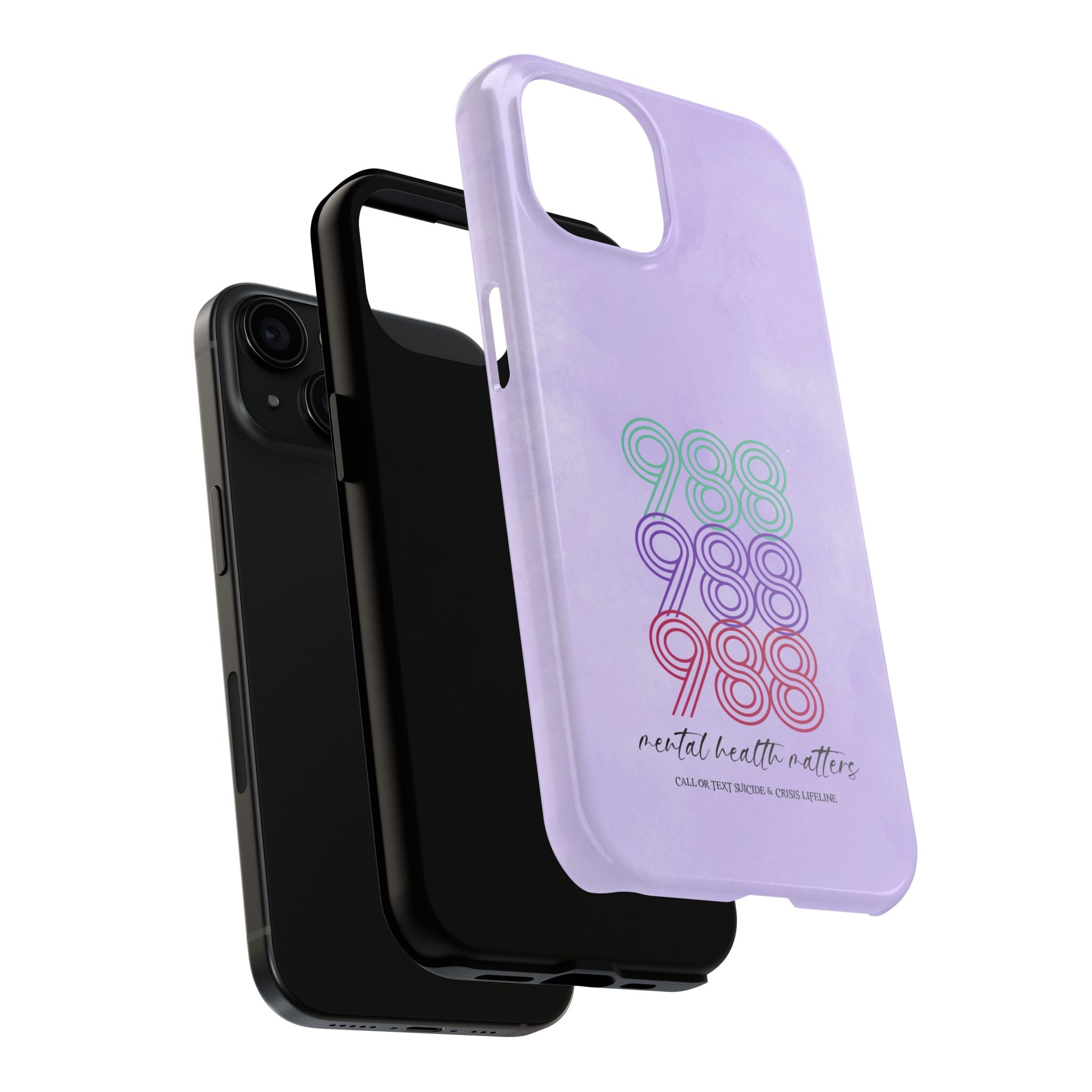 988 Light Purple Suicide Awareness Phone Case