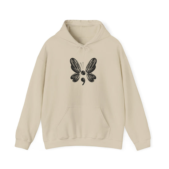 Suicide Prevention Butterfly Black Hooded Sweatshirt