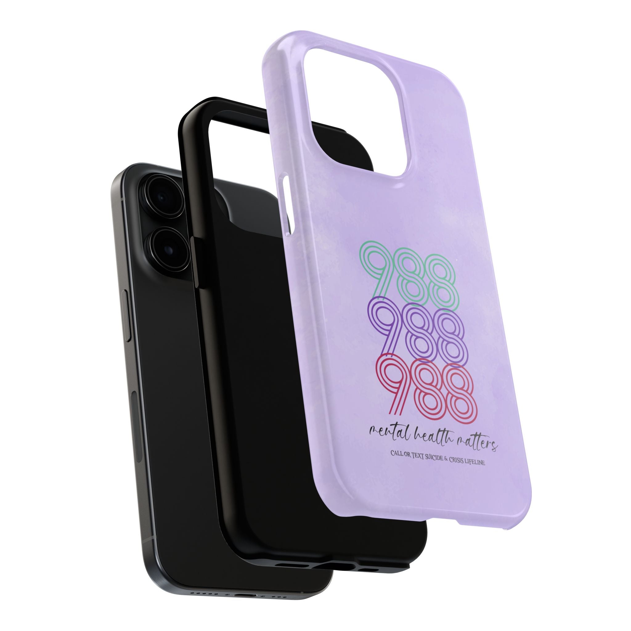 988 Light Purple Suicide Awareness Phone Case