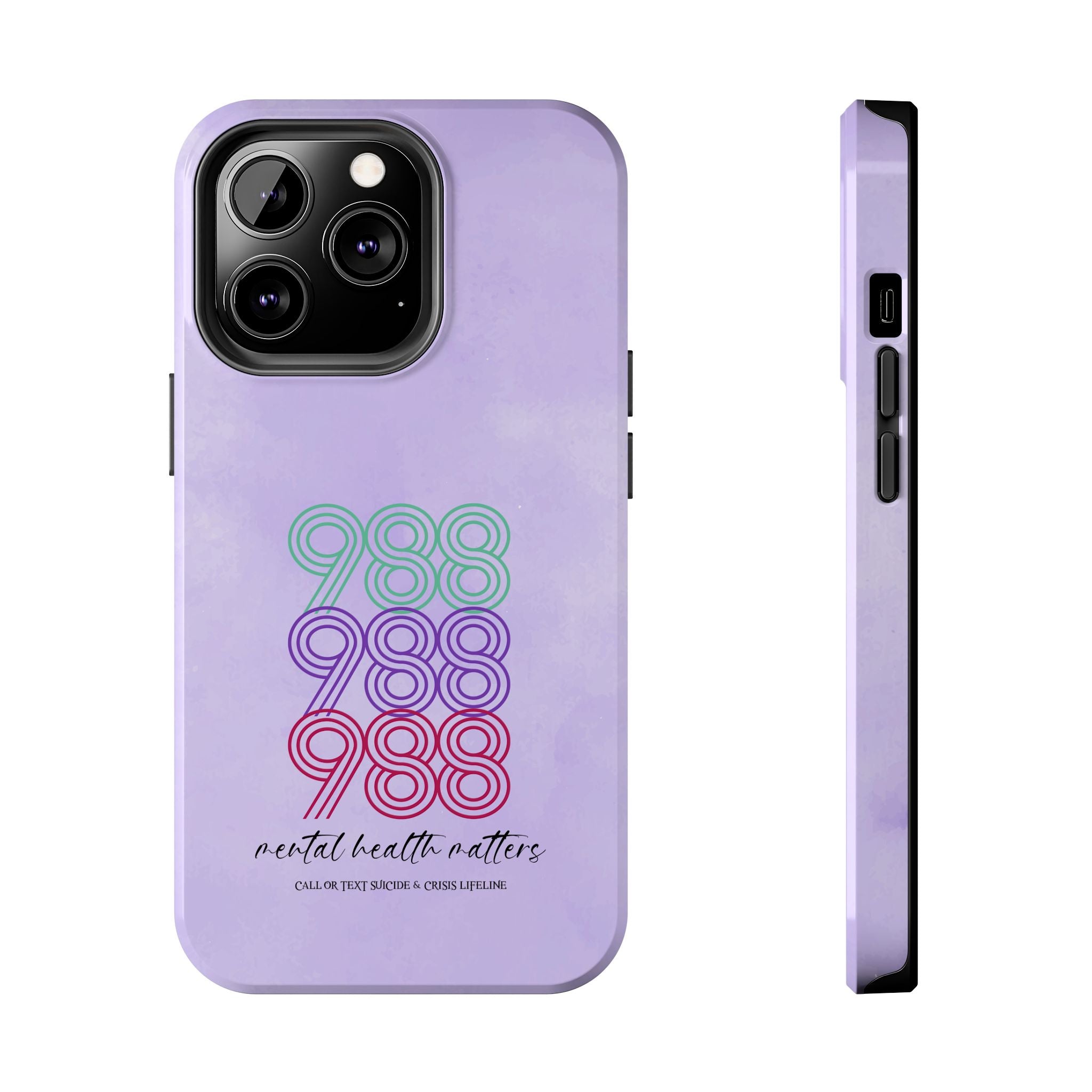 988 Light Purple Suicide Awareness Phone Case