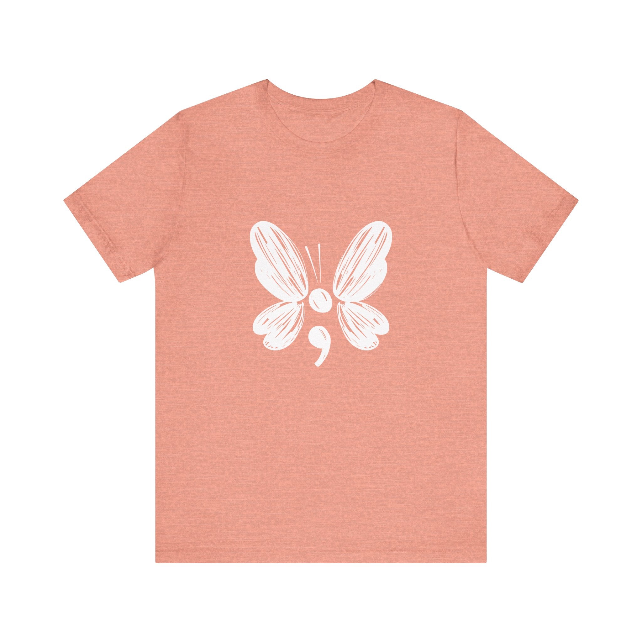 Suicide Prevention Butterfly White Jersey Tee