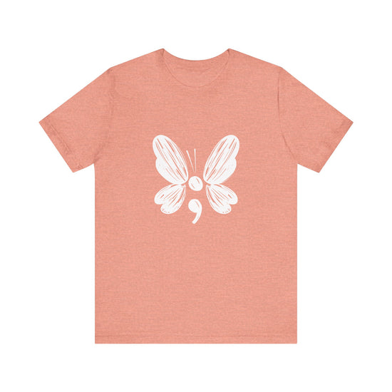 Suicide Prevention Butterfly White Jersey Tee