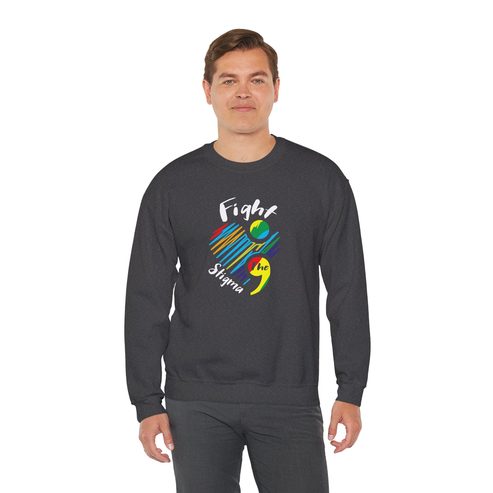 Fight the Stigma Heart Crewneck Sweatshirt