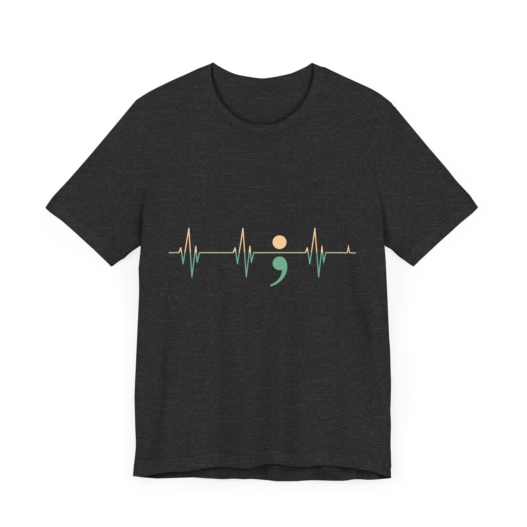 Heartbeats of Hope Semi-Colon Jersey Tee