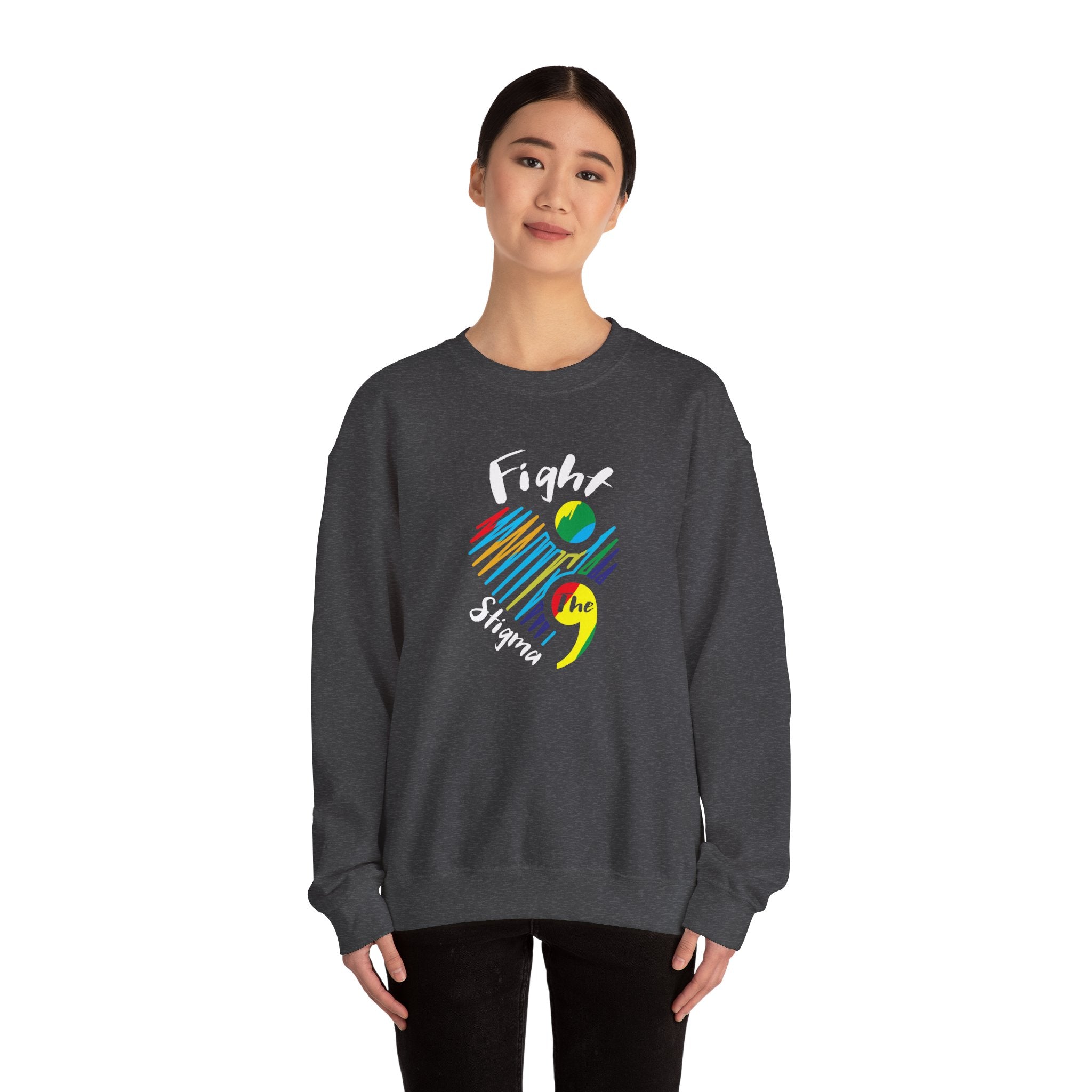 Fight the Stigma Heart Crewneck Sweatshirt