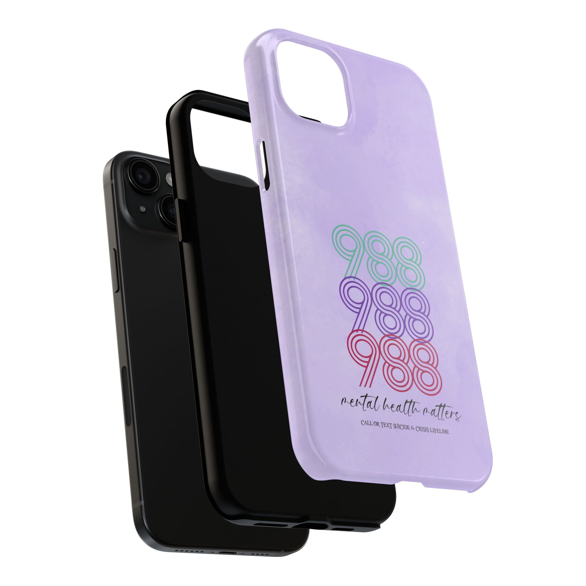 988 Light Purple Suicide Awareness Phone Case