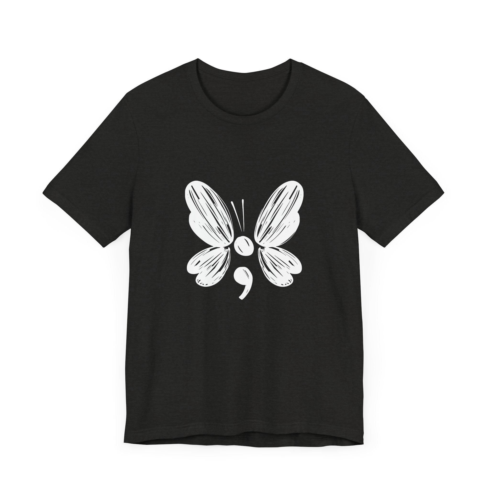 Suicide Prevention Butterfly White Jersey Tee