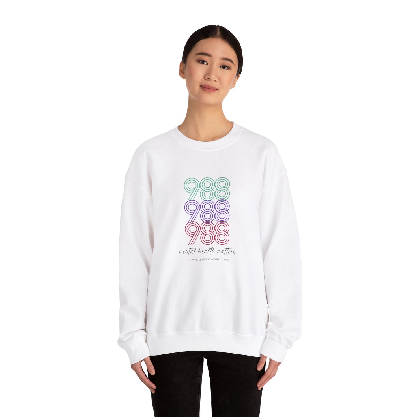 988 Suicide Prevention Crewneck Sweatshirt