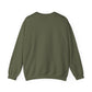Crewneck sweatshirt designed for suicide prevention awareness, promoting mental health and support.