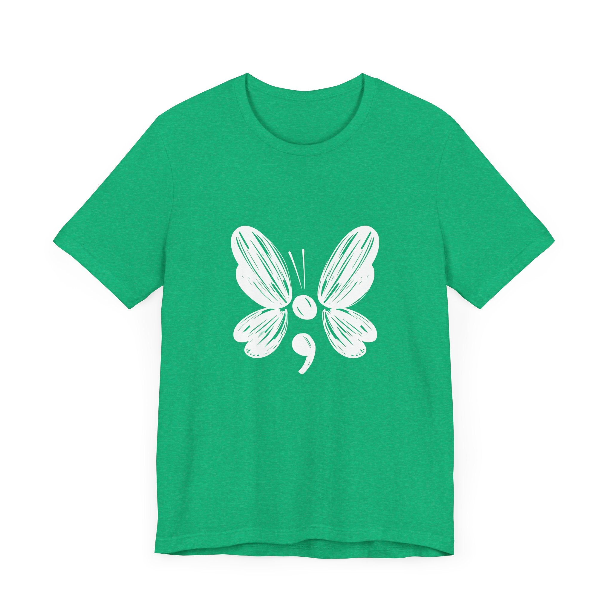 Suicide Prevention Butterfly White Jersey Tee