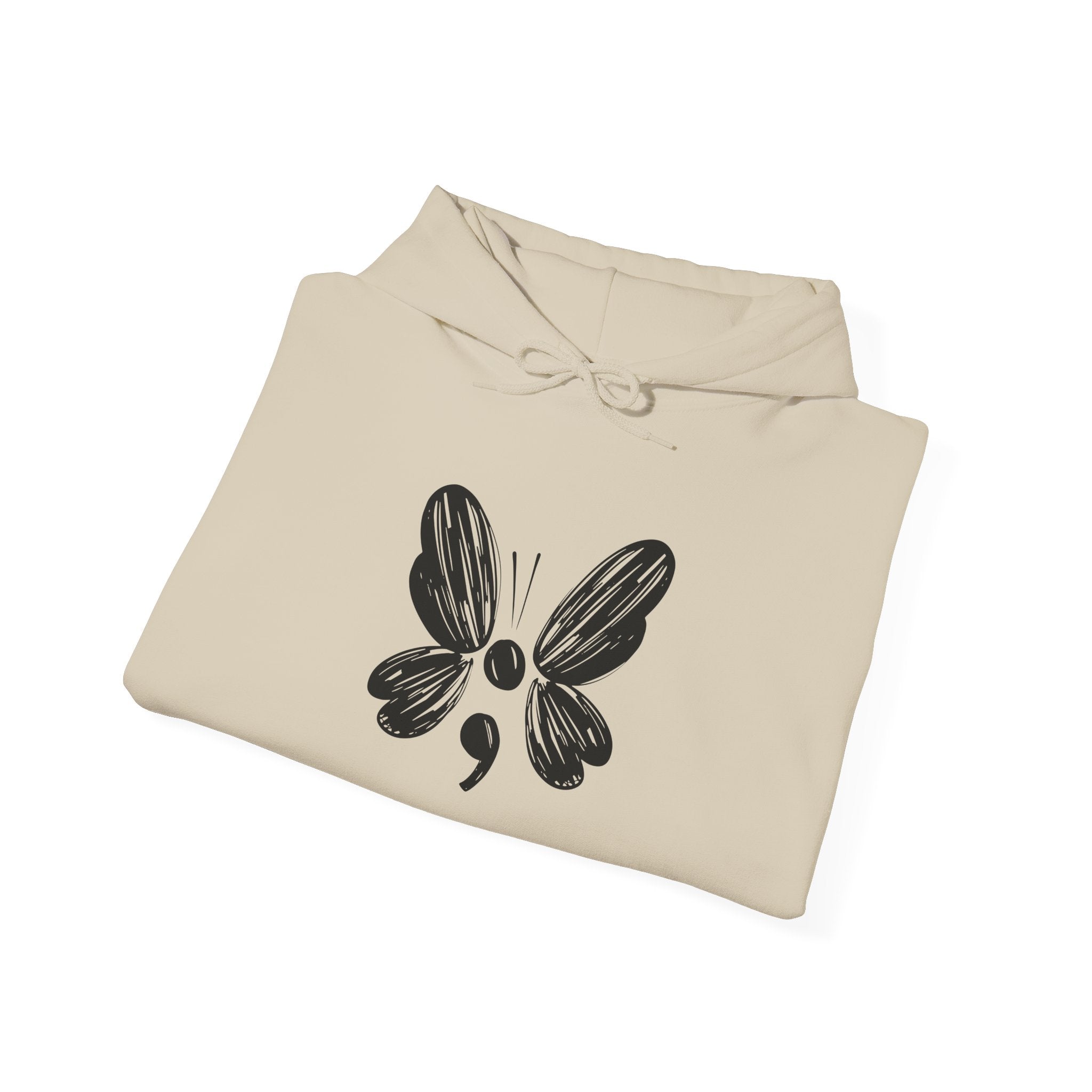 Suicide Prevention Butterfly Black Hooded Sweatshirt
