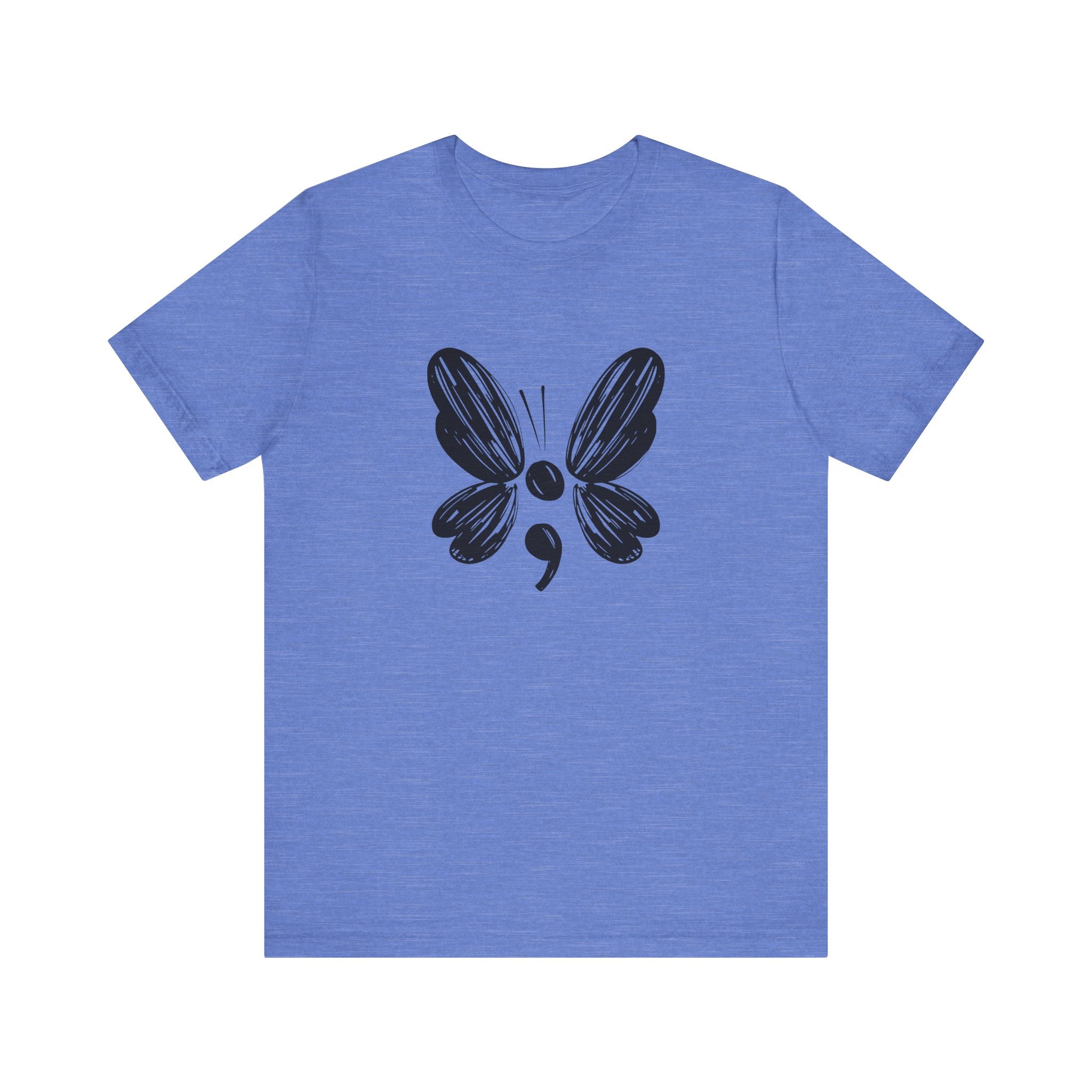 Suicide Prevention Butterfly Black Jersey Tee