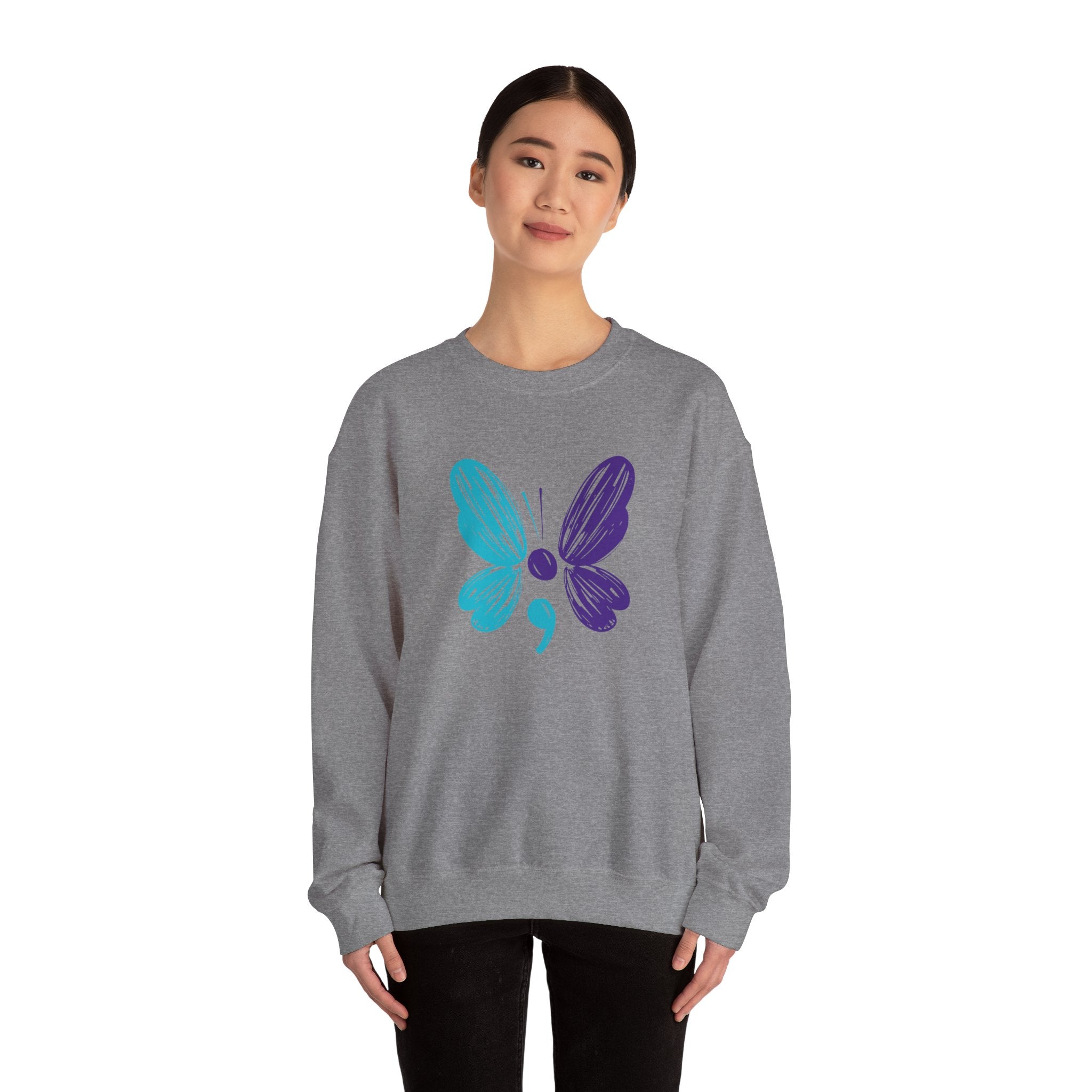 Butterfly Hero Suicide Prevention Crewneck Sweatshirt
