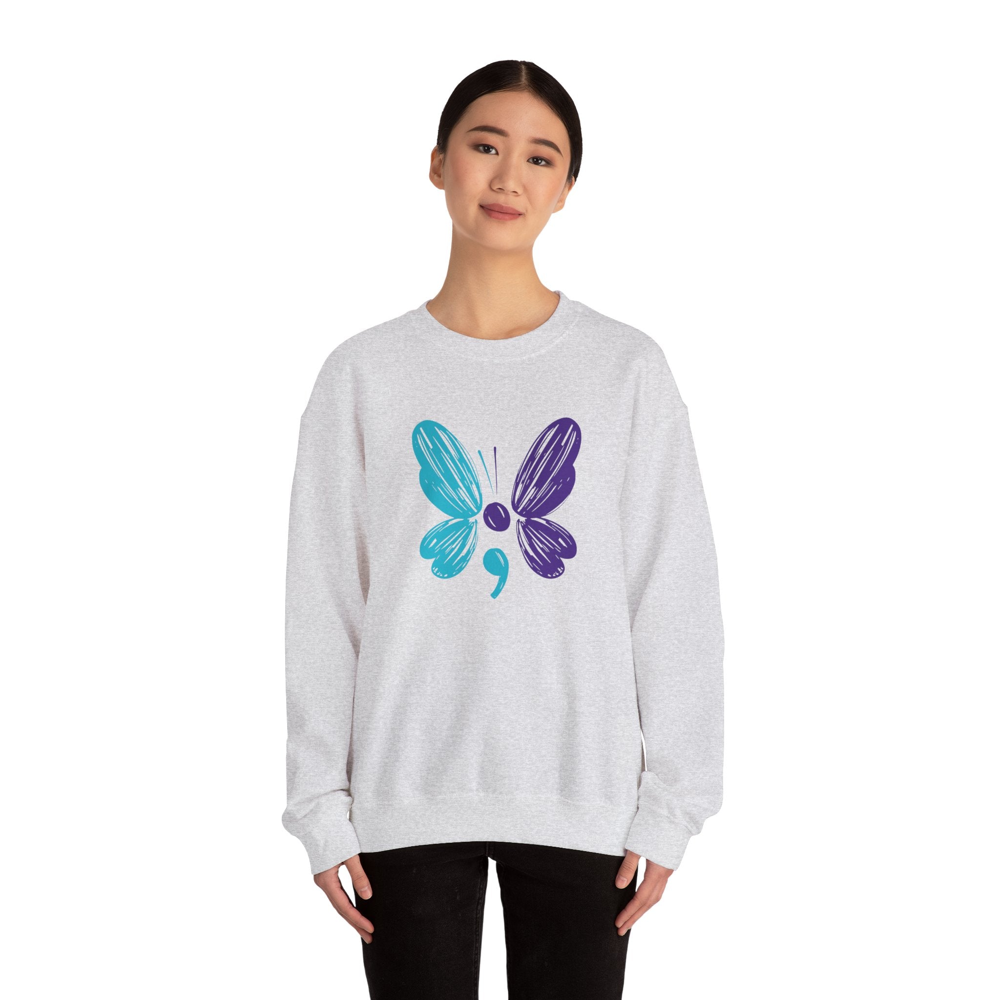 Butterfly Hero Suicide Prevention Crewneck Sweatshirt