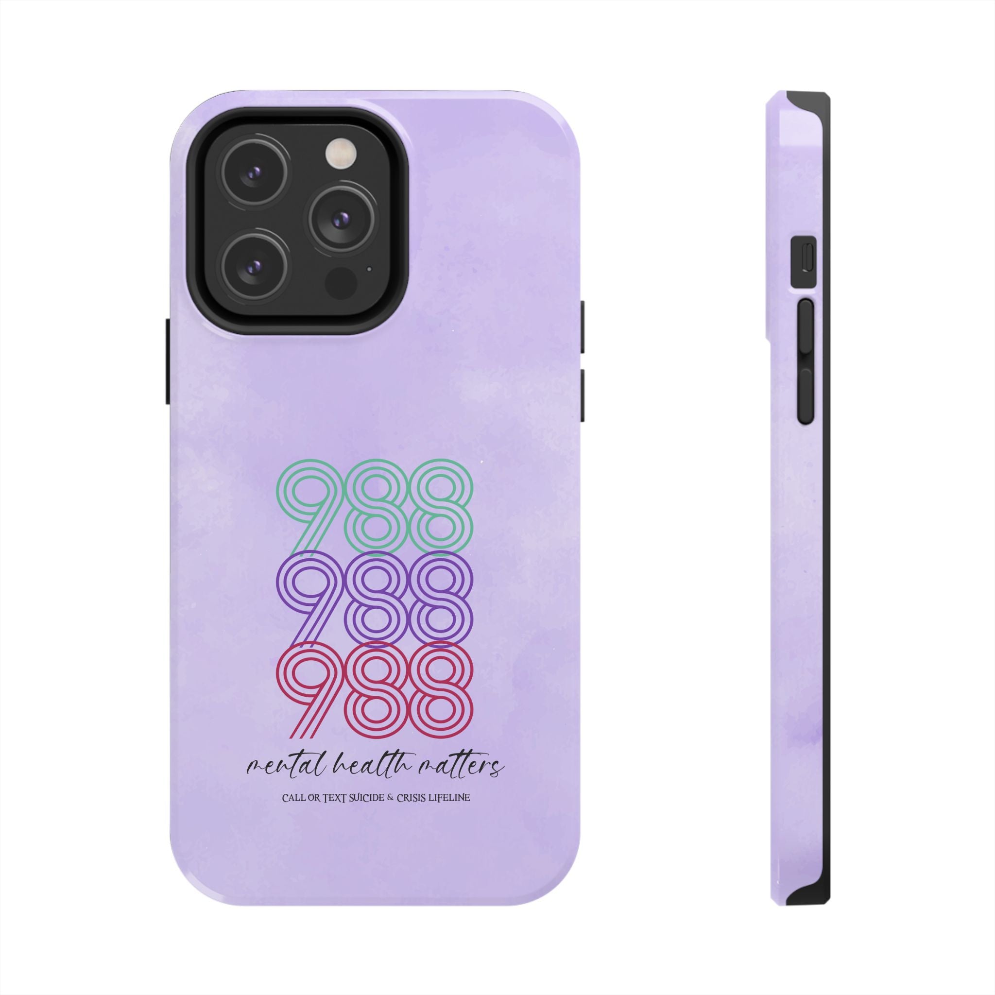 988 Light Purple Suicide Awareness Phone Case